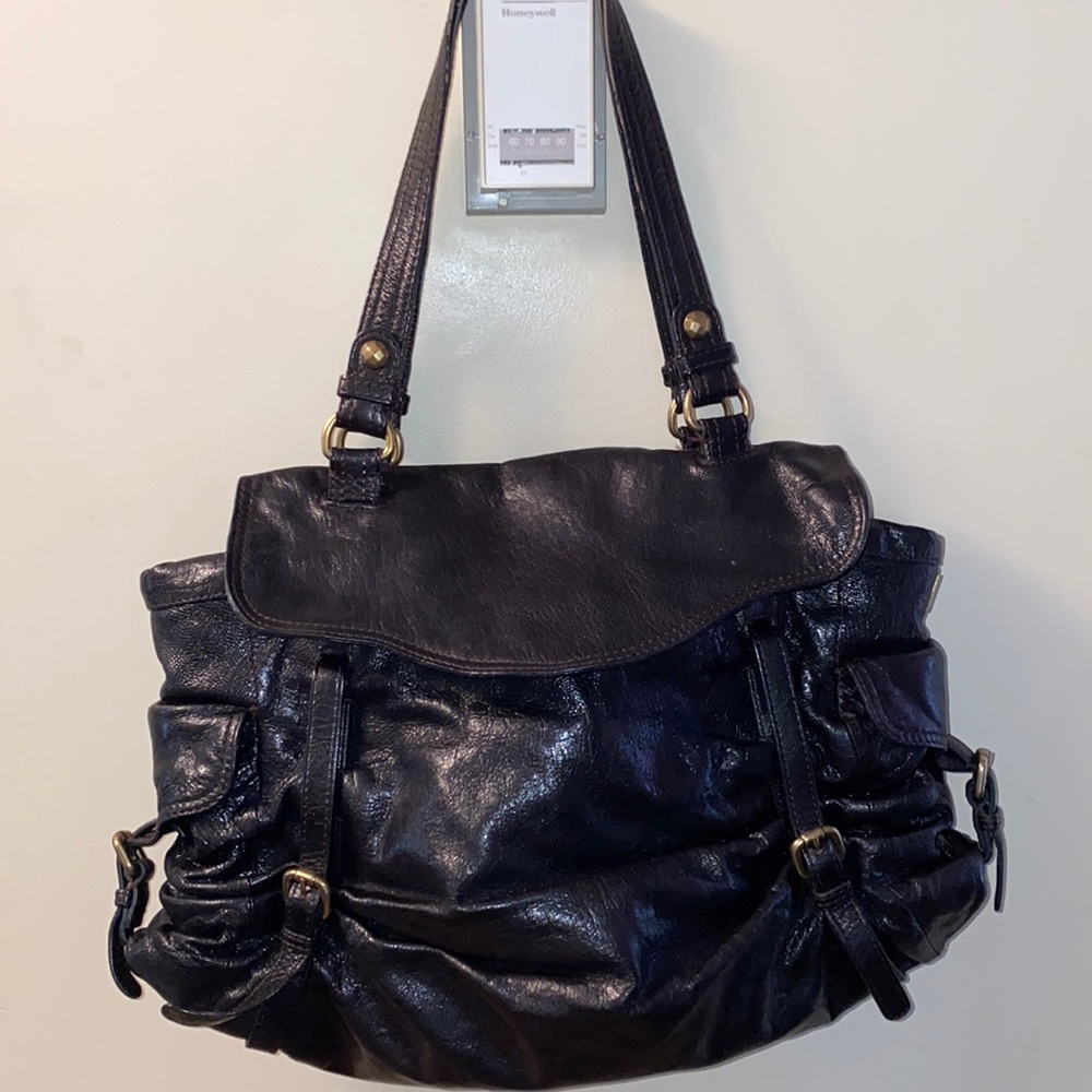 Black leather Kooba bag
